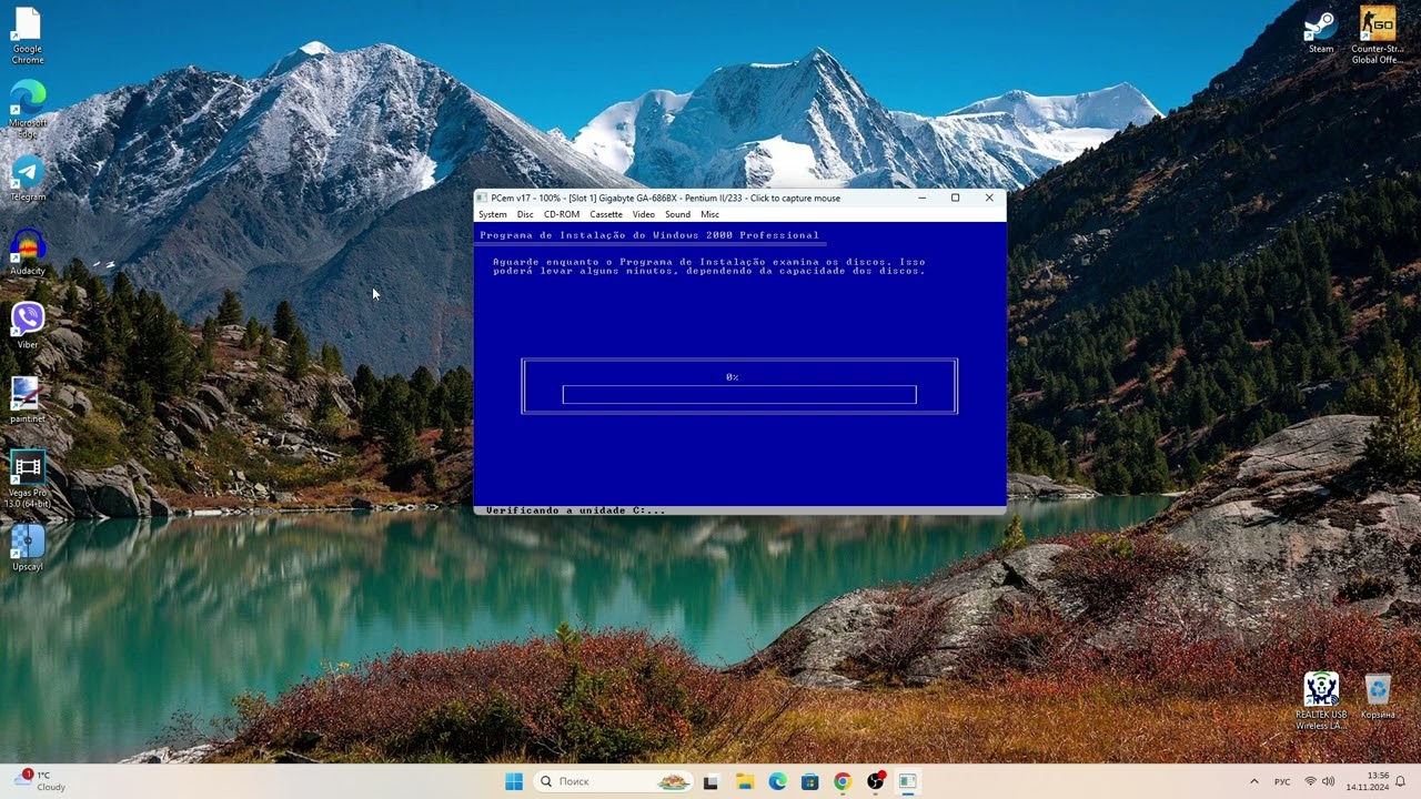 Installing Windows 2000 Portuguese on PCem