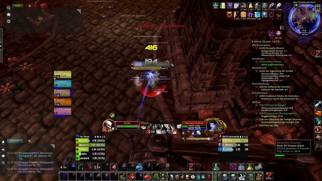 Mowky ist leider RIP bei SAUERCROWD mit Level60. Durch ein Gildenmate 1shot beim Übernahme Boss.