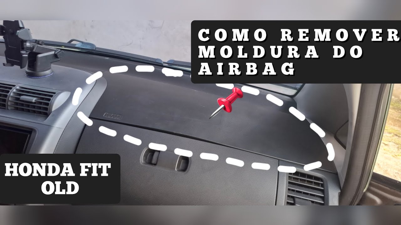 [DIY] Como tirar capa/moldura/tampa do airbag passageiro Honda Fit  old 2004 até 2008