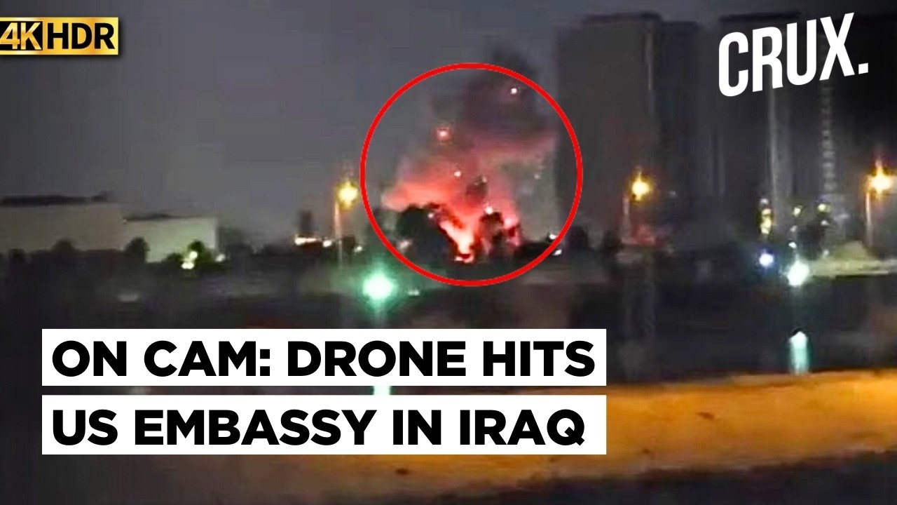 Watch: Iran Drone Causes Massive Fireball at US Embassy in Baghdad as Iraq Gets Drawn in War |4K
