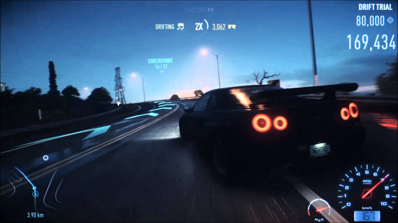 Need for Speed Drift Gameplay:  Baby Don't Go Eurobeat Montage