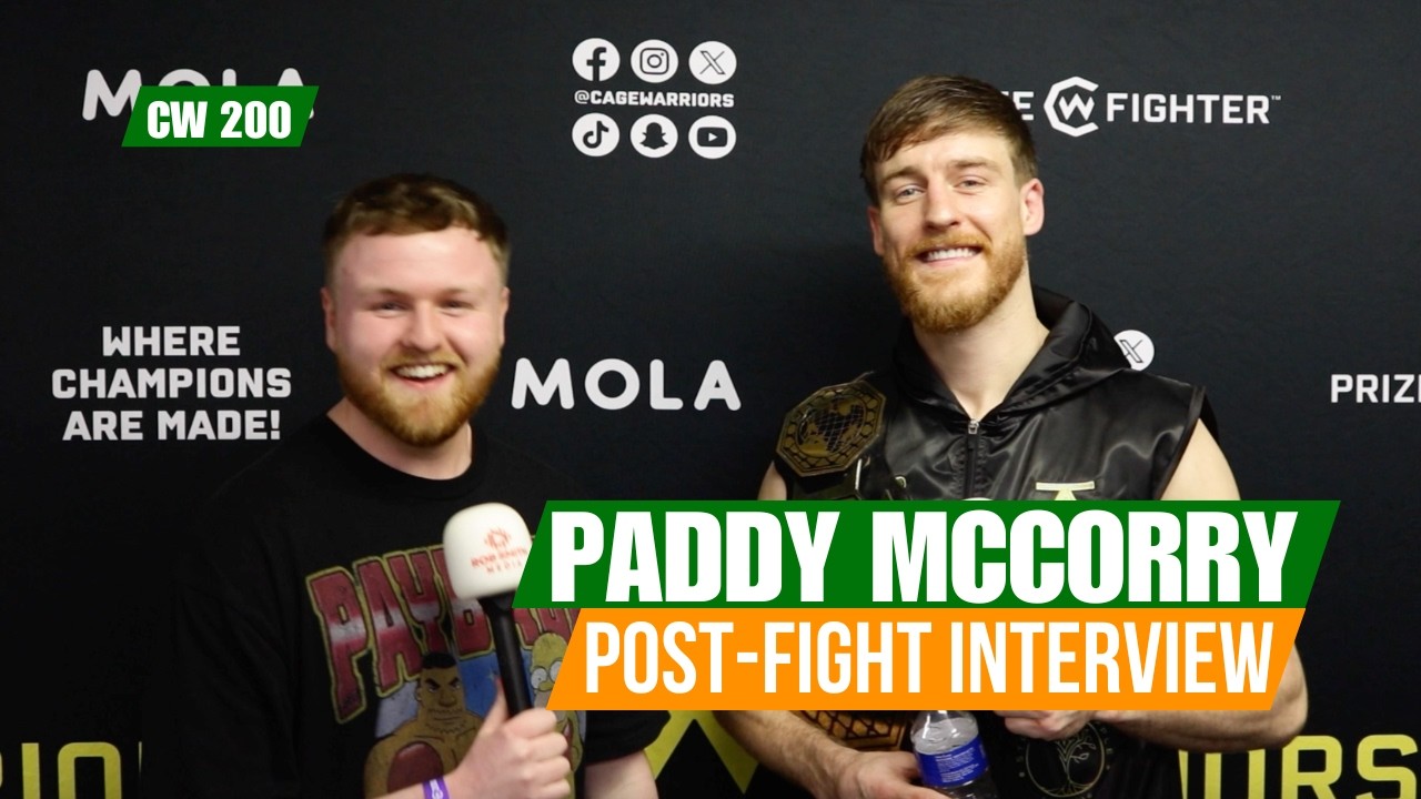 Cage Warriors 200 Post-Fight Interview: Paddy McCorry Makes his Case for a Shot at the UFC Next