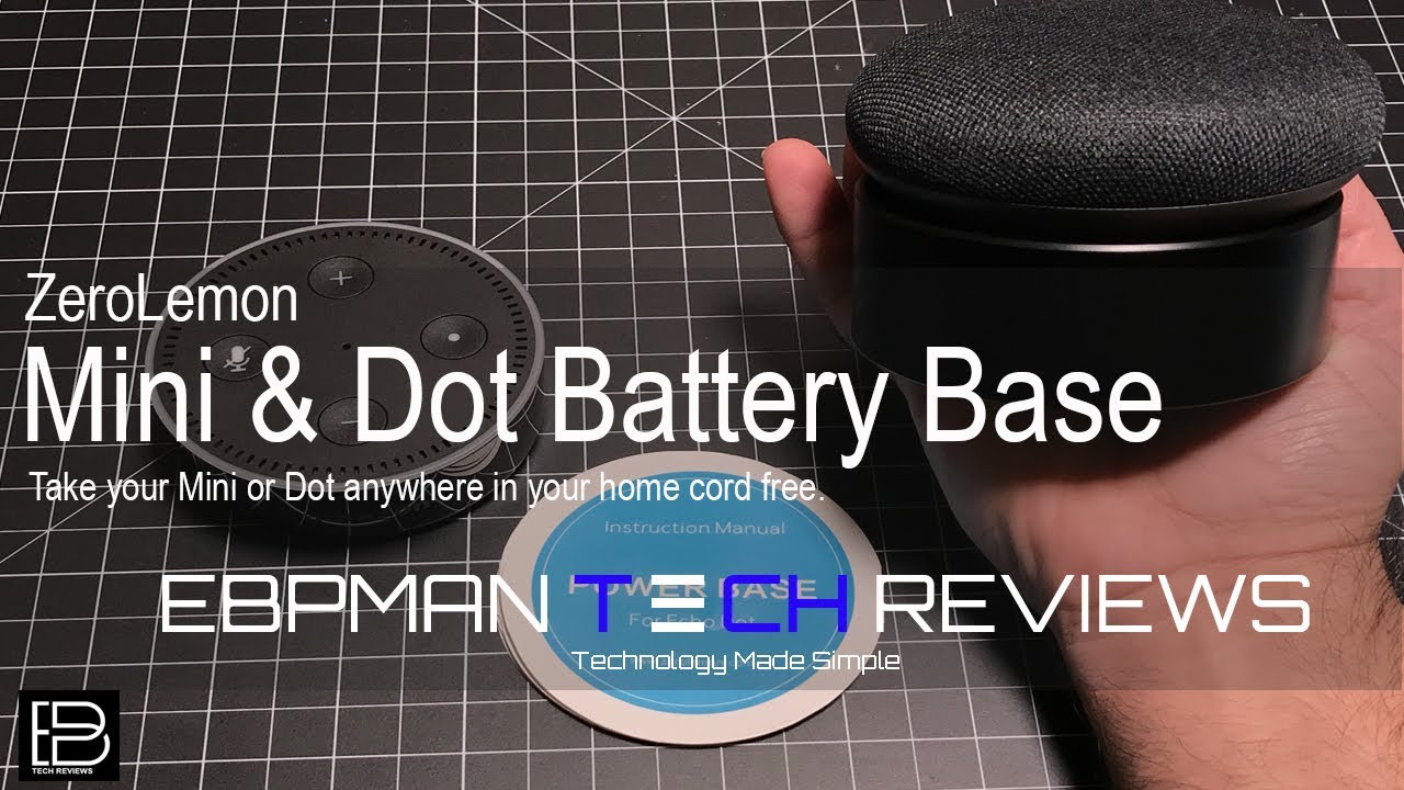 Upgrade Google Home Mini Smart Speaker & Echo Dot: Portable Smart Speaker with Zero Lemon Battery