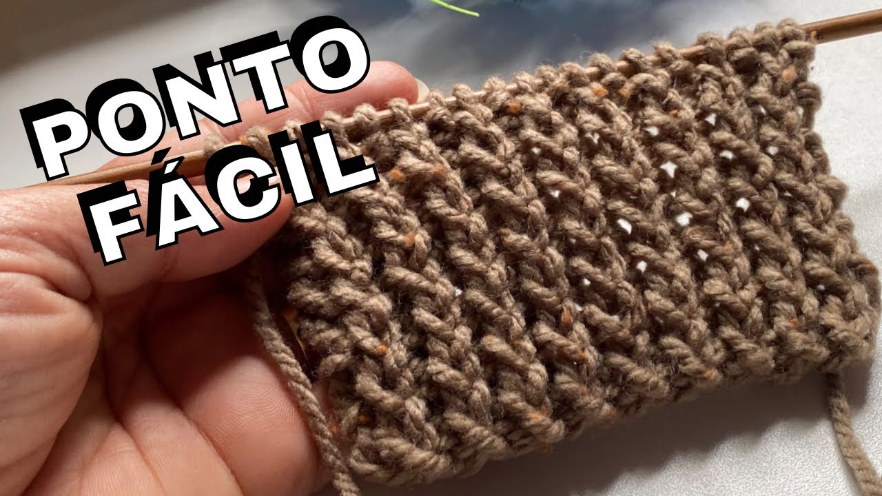 ✅INCRÍVEL PONTO DE TRICÔ FÁCIL E RÁPIDO/ Ponto barra 1/1 torcida / apenas uma carreira