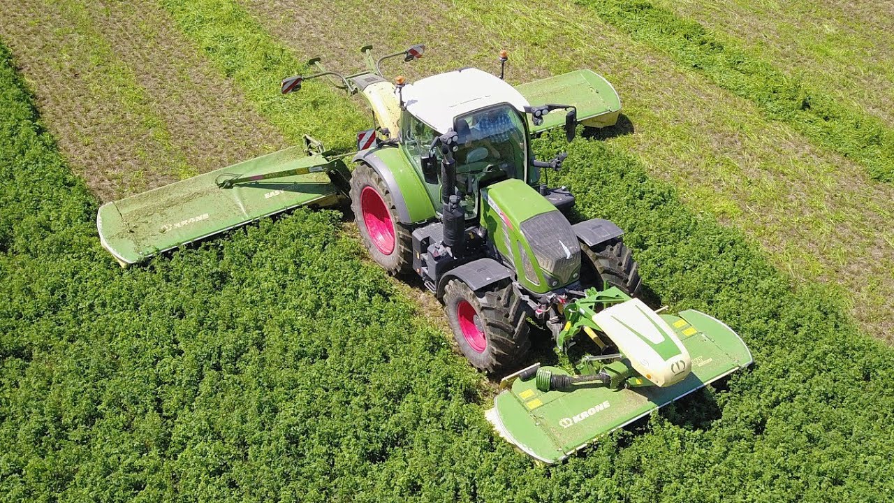 Fienagione 2021 | FENDT 720 Vario + Krone EasyCut B950 - Sfalcio erba medica