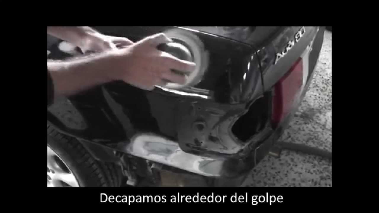 Aplicación de masilla,lijado y aparejar. Solochapaypintura.com