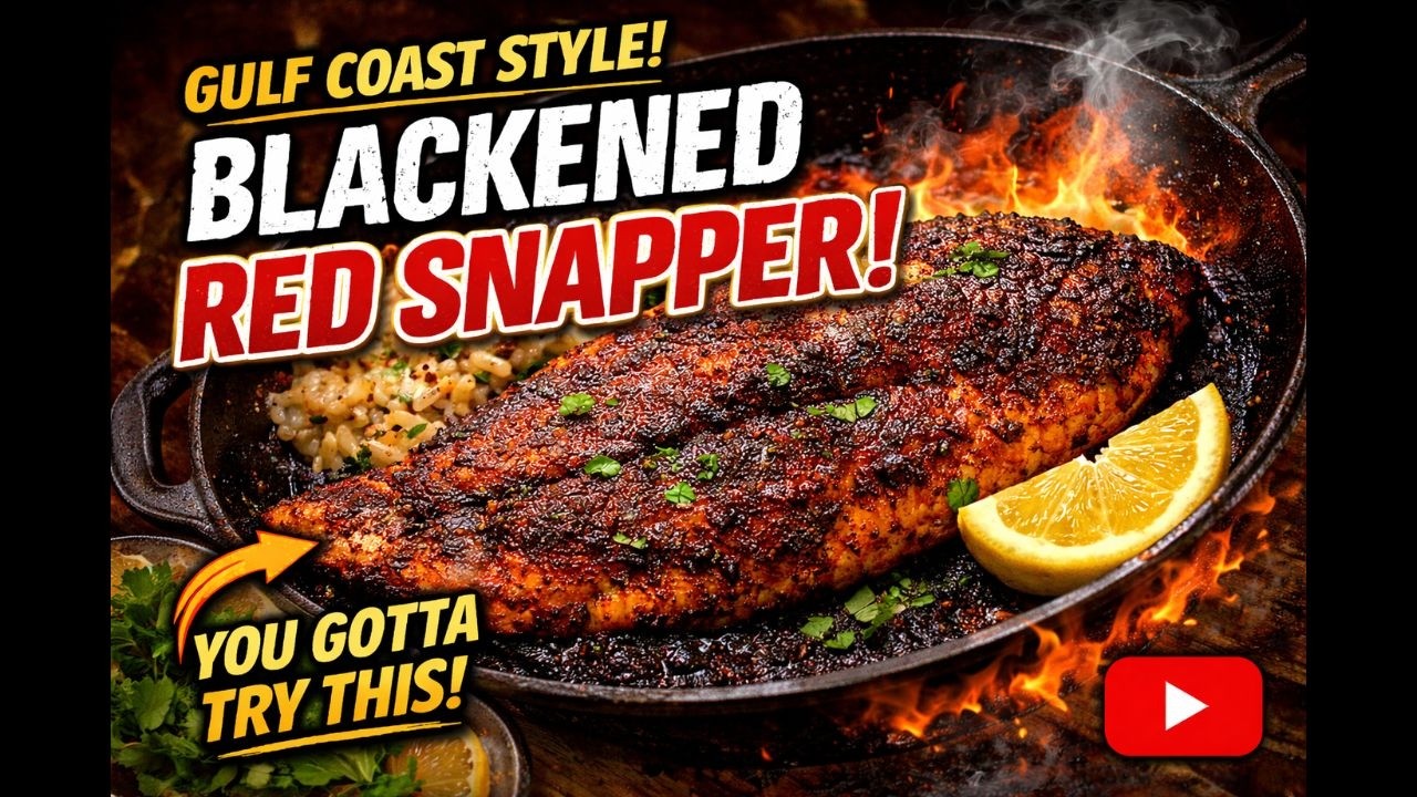 The Easiest Blackened Red Snapper Gulf Coast Style!