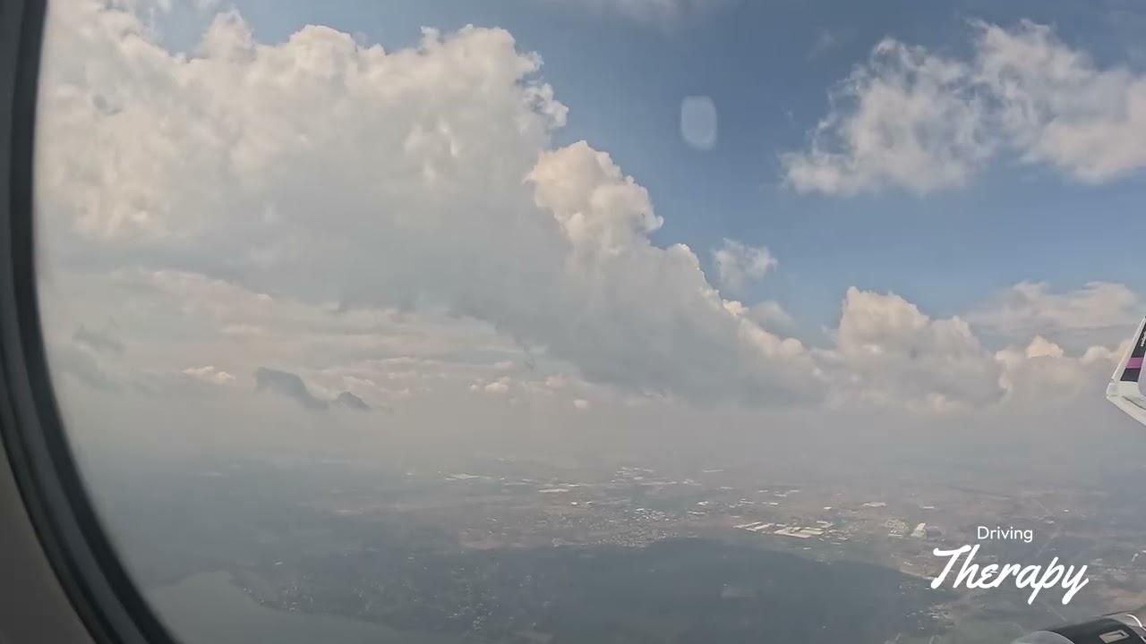 Airplane Window View | Peaceful Flight, Clouds, Sky & Aerial Scenery