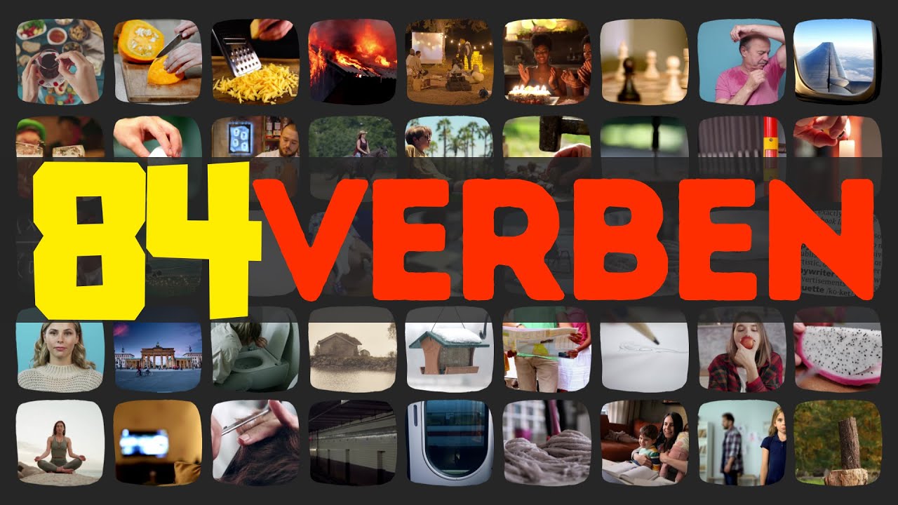 #216 | 84 Verben mit Beispielen - 84 verbs in german with examples | Deutsch lernen durch Hören