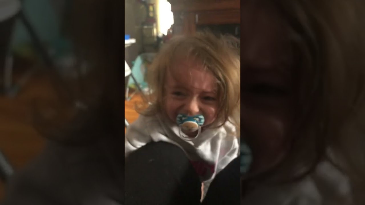 Little Miss Olivia throwing a temper tantrum over markers …