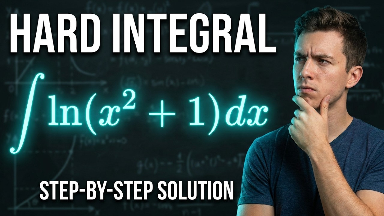Integral of ln(x² + 1) ✍️ | Integration by Parts Step by Step | Logarithmic Integration