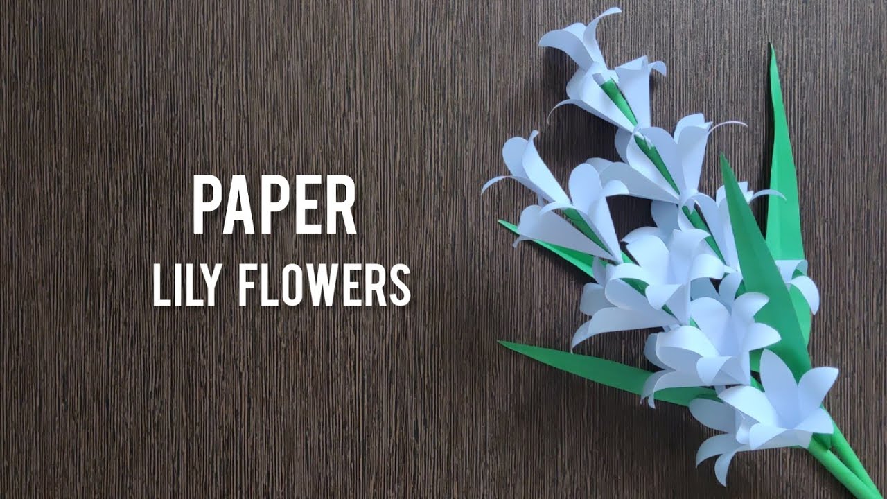 Beautiful paper lily flowers  making | how to make lily flowers easy out of paper? | home decor