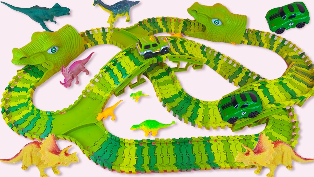ASMR Dinosaur Park Unboxing | Massive Super Race Track Adventure | Review Toys