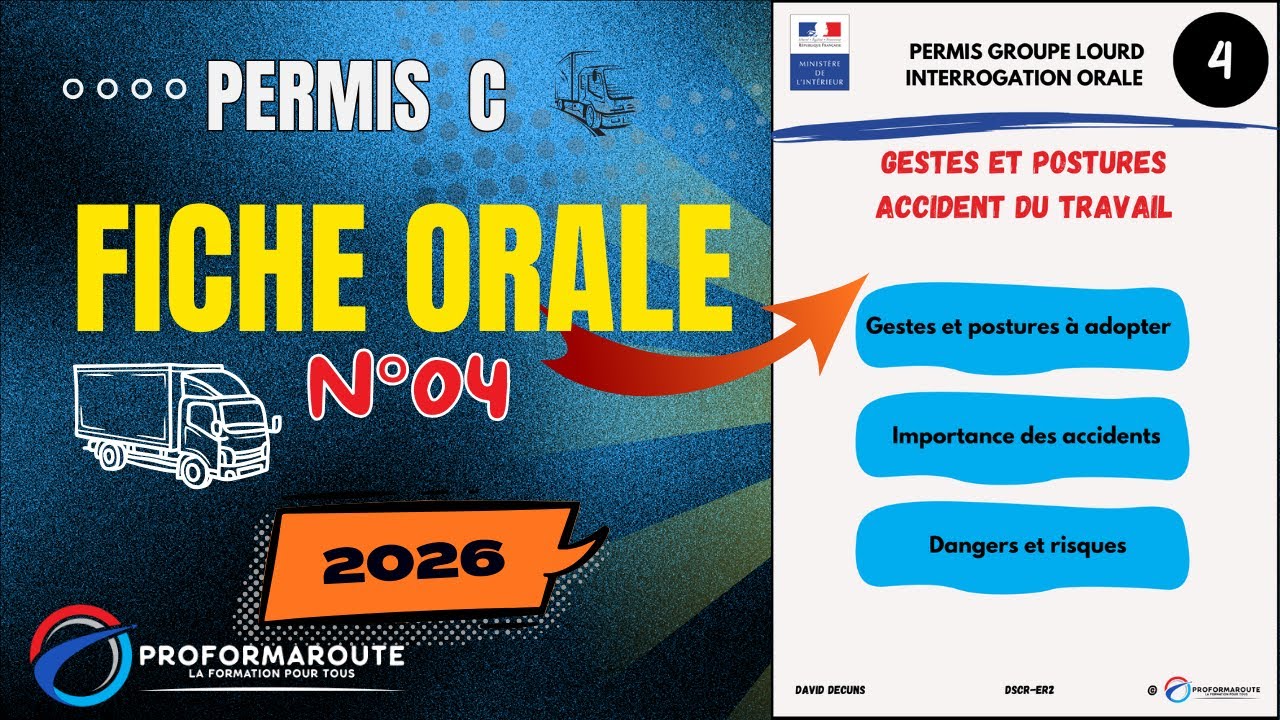 Fiche orale n°4 - Gestes et postures - accident du travail - Permis C
