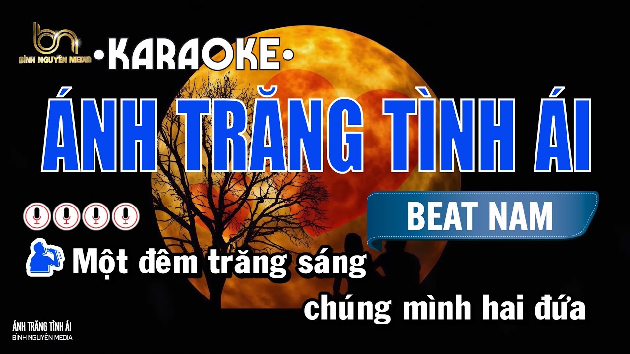 Ánh Trăng Tình Ái | Karaoke | Tone Nam | Karaoke Bình Nguyên