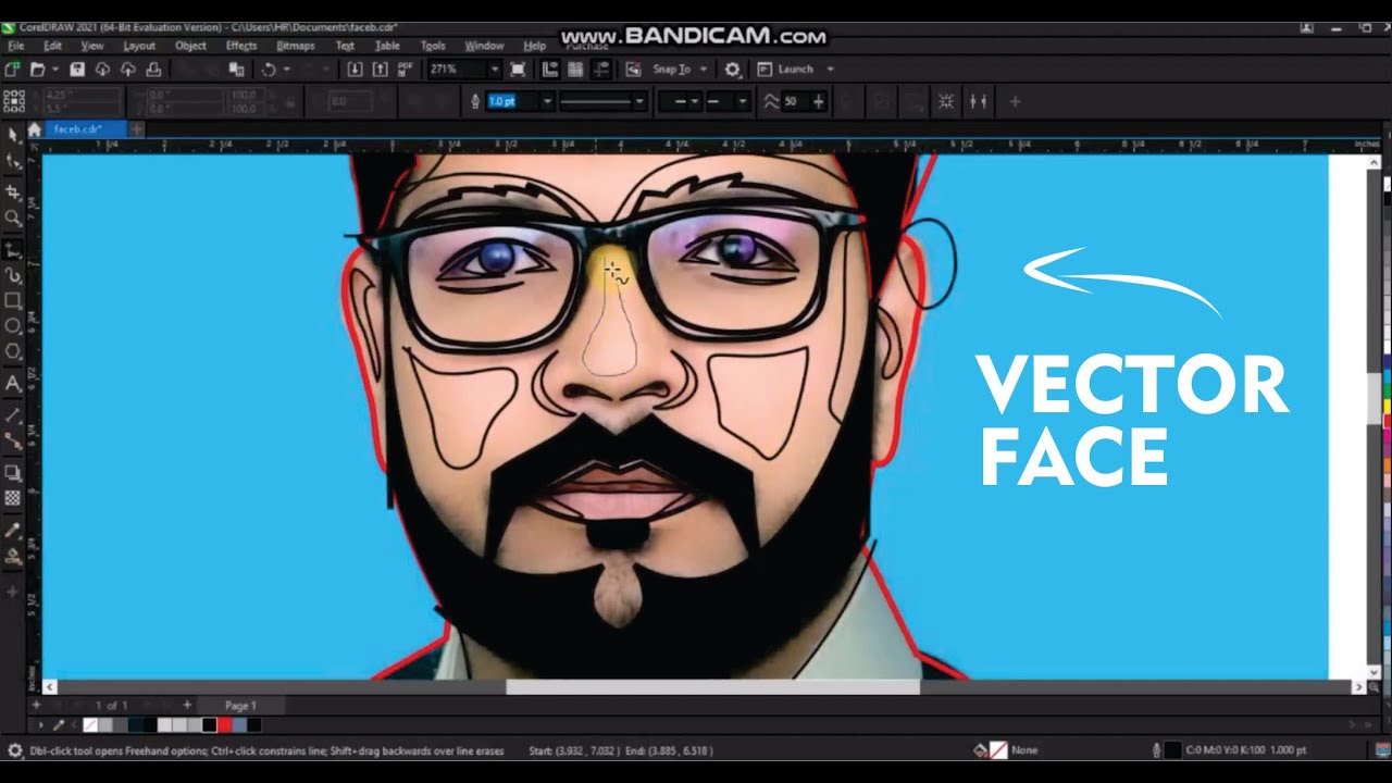How to Create Easily Vector Face of Your Client / Friend in Coreldraw 2021-Ahsan Sabri