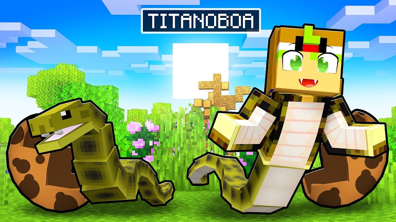 NASCI como um Humano TITANOBOA no Minecraft *cobra gigante*