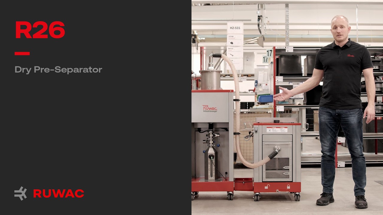 R26 Pre-Separator – Efficient Powder Handling with Ruwac Industrial vacuums