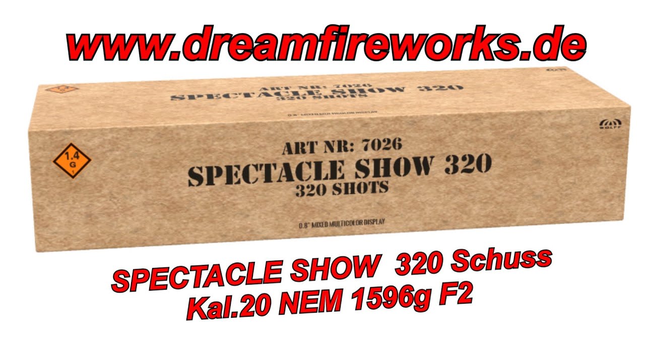 7026 SPECTACLE SHOW 320 Schuss Kal.20 NEM1596g F2