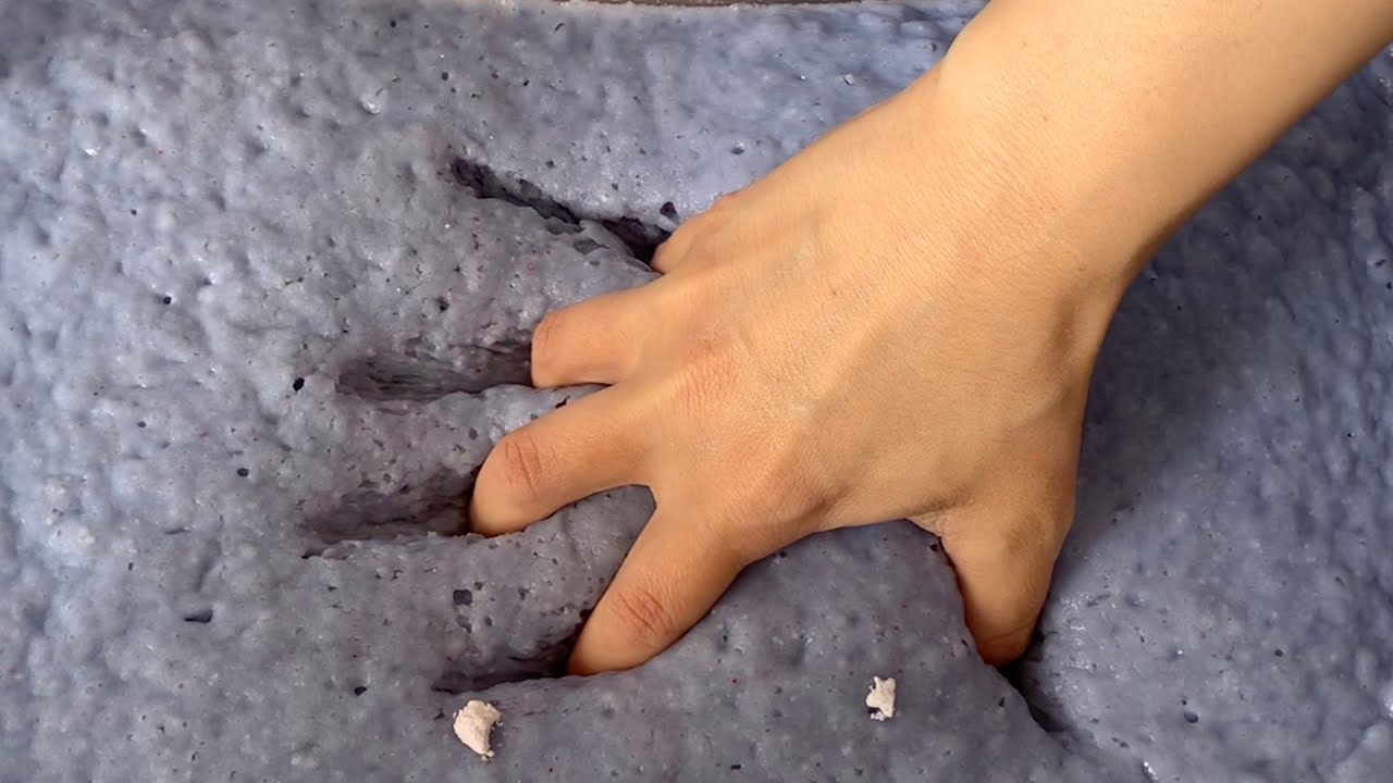 💆🏻🧘🏻‍♀️VERY RELAXING🧘🏻‍♀️💆🏻 a Dip in my Lumpy Paste Bucket + an Amazing Rinse - sponge ASMR