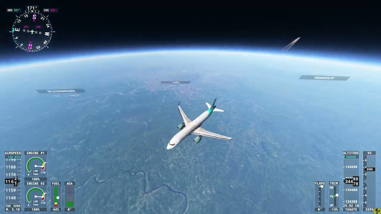 Space Bus 320 Neo - 2024 12 29 Chicago to FL in 20 mins flat