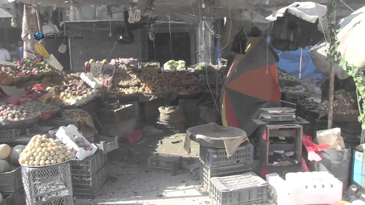 حلب : اللحظات الأولى للقصف على حي الشعار واستشهاد شخص وأصابة 6 أخرين 10-6-2015