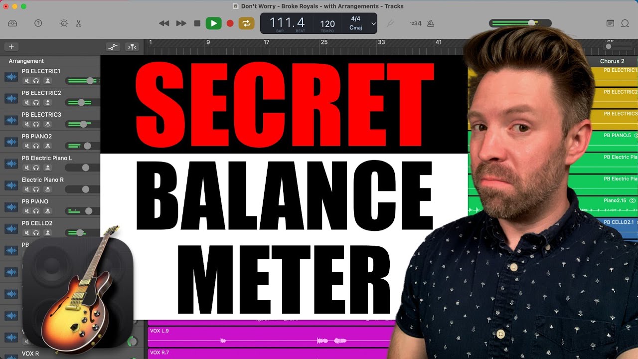 Secret Stereo Balance Meter in GarageBand