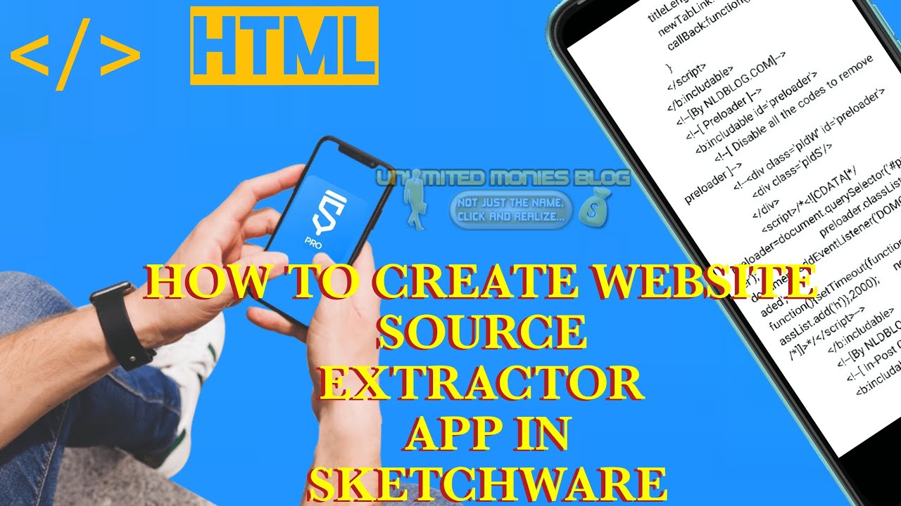 Create Website Source Extractor App: Sketchware. (Old & Pro Version)
