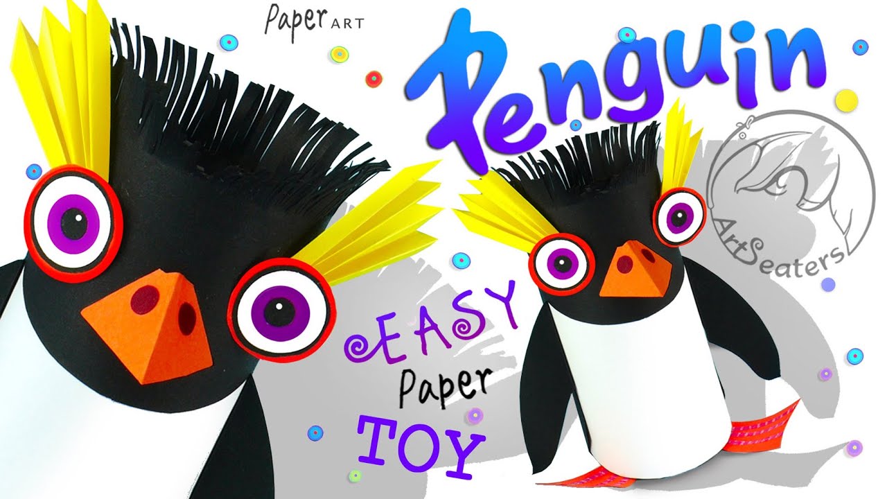 How to Make a Toilet Paper Roll Penguin