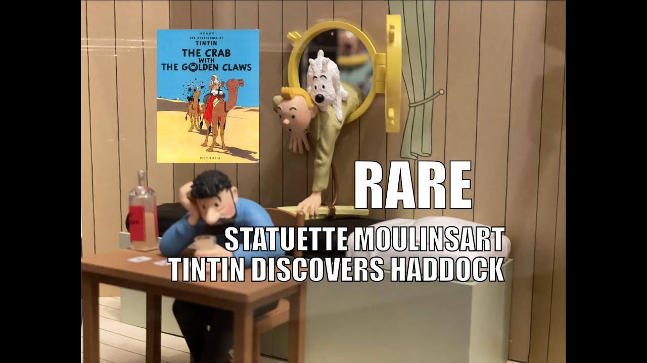 Rare Limited Edition Tintin Statuette Moulinsart - Tintin discovers Haddock - From 2009