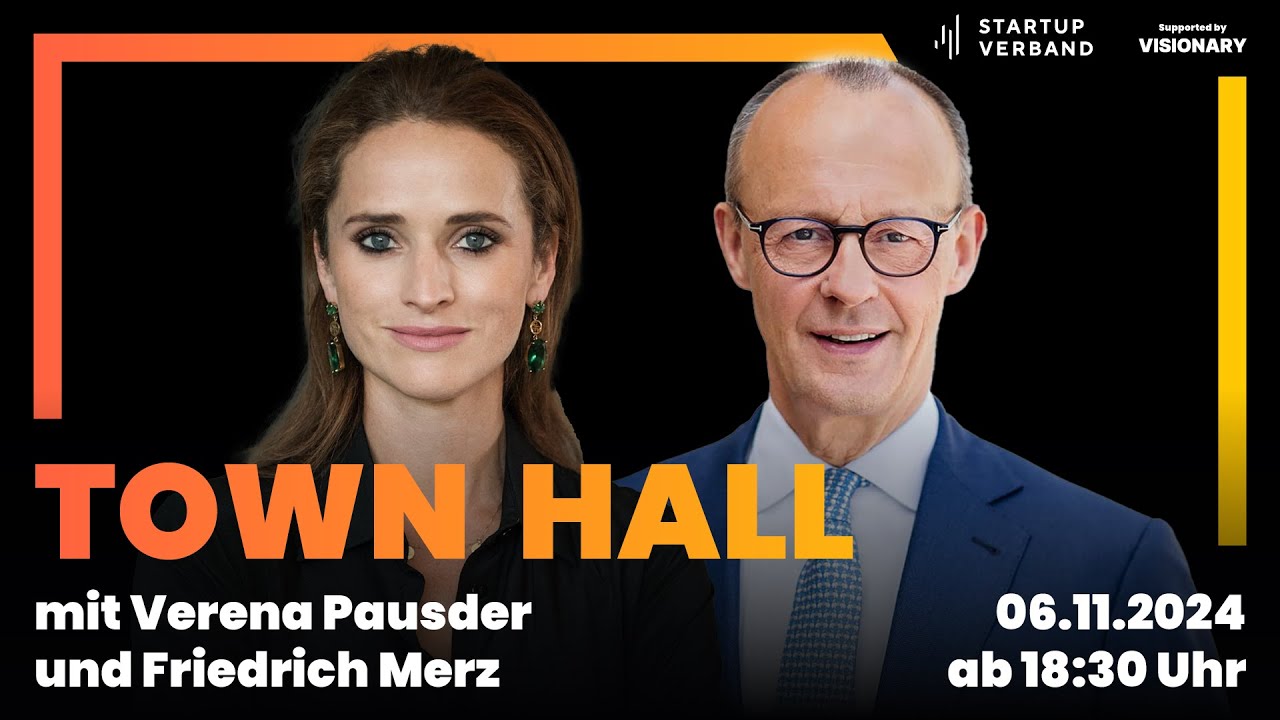 Startup-Nation Deutschland: Townhall mit Friedrich Merz