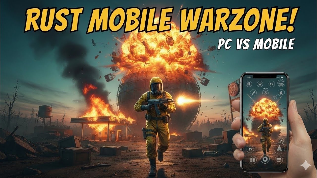 Rust Mobile is CRAZY! Every Monument Compared to PC (Outpost to Bandit Camp)