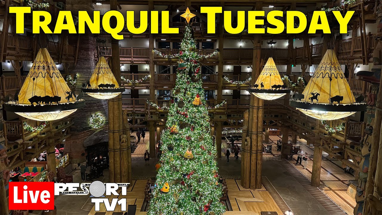 🔴Live: Tranquil Tuesday - Christmas at Wilderness Lodge & Magic Kingdom Resorts - Walt Disney World.