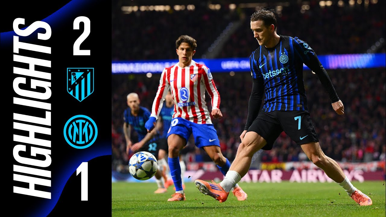 IL GOL DI ZIELINSKI E UN'OTTIMA PRESTAZIONE NON BASTANO | ATLETICO MADRID 2-1 INTER | HL UCL 25/26⚫🔵