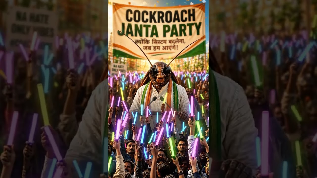 cockroach Janata party #cockroachjantaparty #genz #india #cockroach #andolan @aajtak