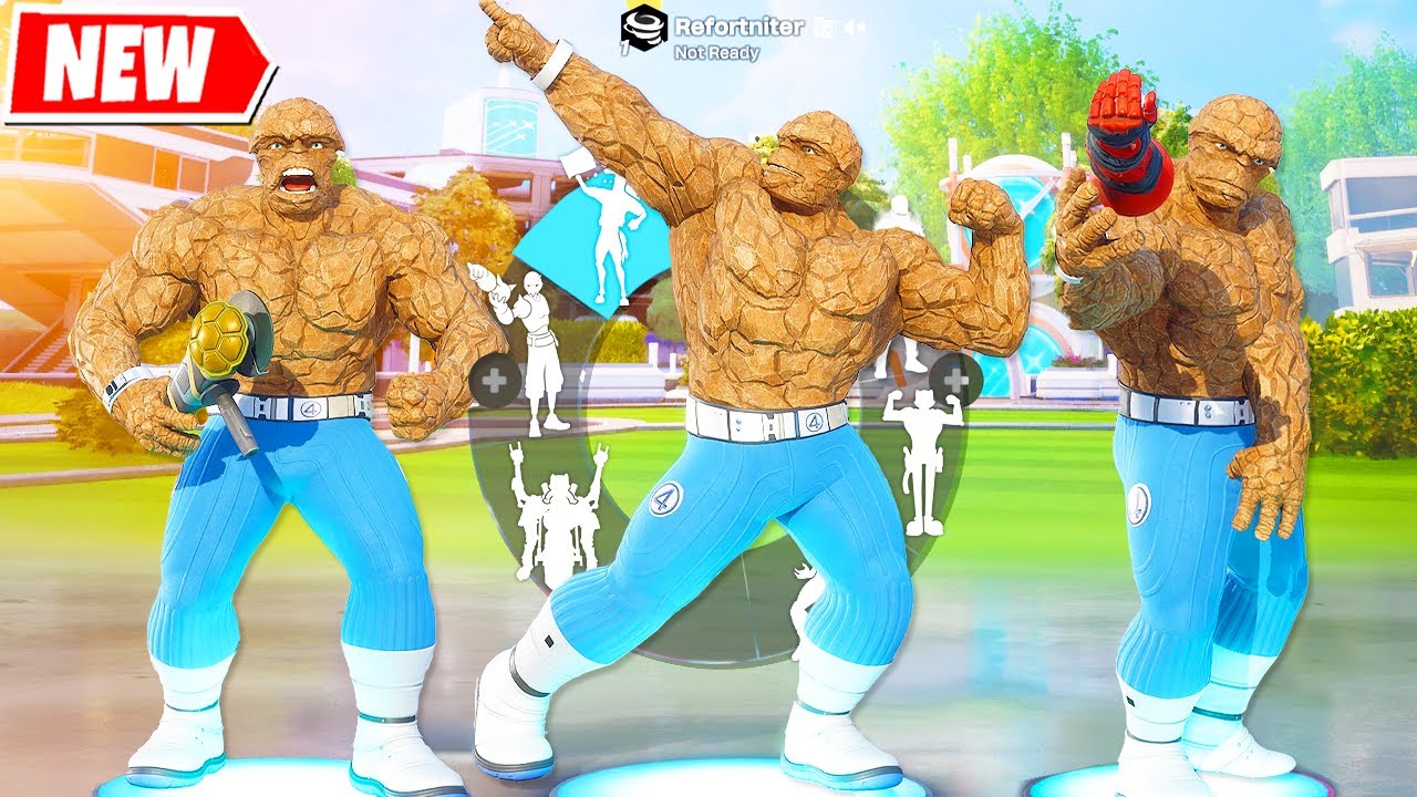 Ben Grimm “The Thing” Fortnite – Glitched Built‑In Emotes & Funny Dances!