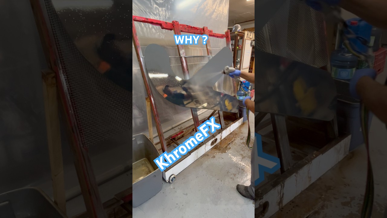 Spraychroming 6&rsquo; letter. #chrome #spraychrome #sign #signs #lettering