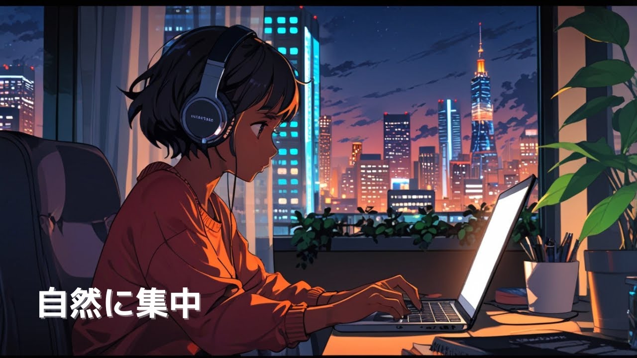 【作業用Lo-Fi】夜のデスクワーク用｜勉強・仕事BGM（広告なし）No.52