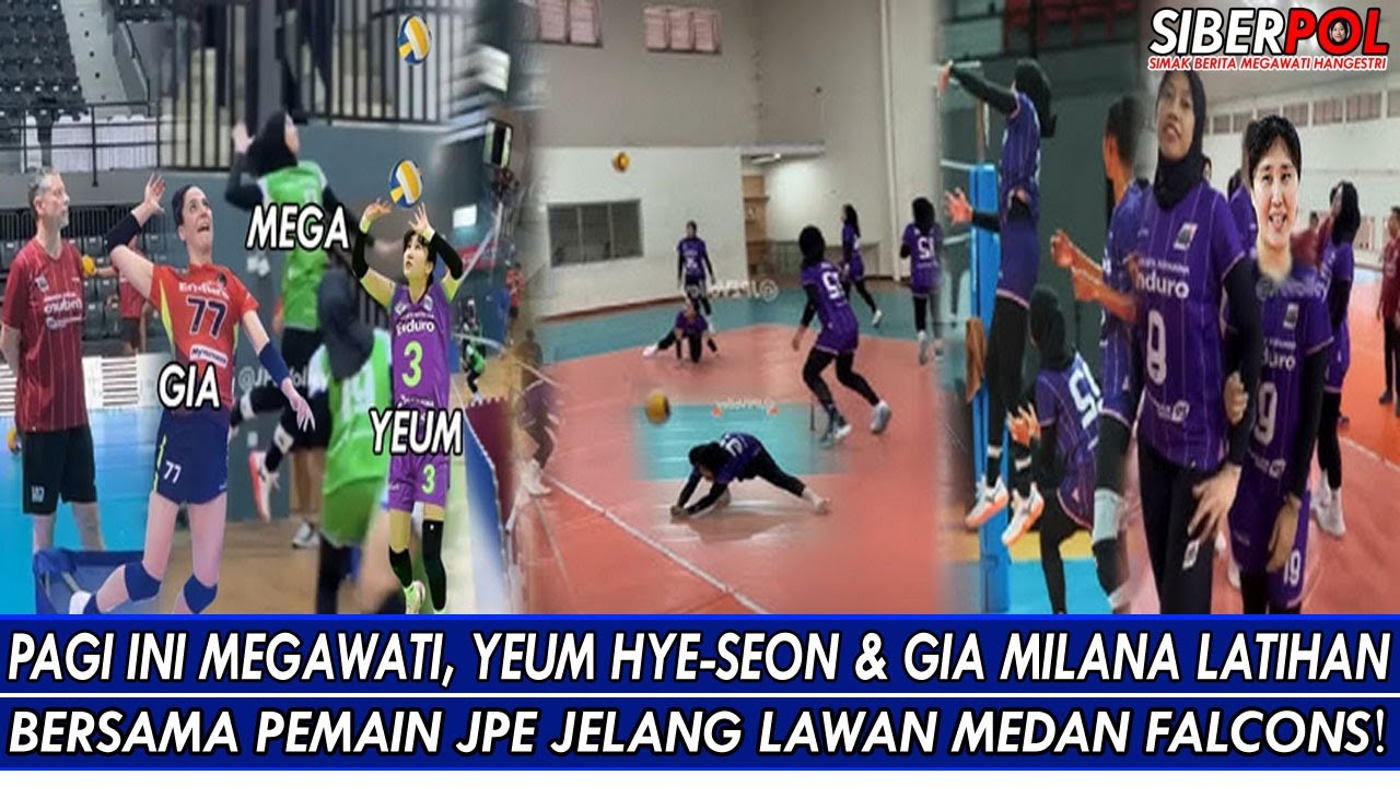 LAGA PERDANA🔥MEGAWATI, YEUM HYE-SEON & GIA MILANA LATIHAN DGN PEMAIN JPE JELANG LAWAN MEDAN FALCONS!
