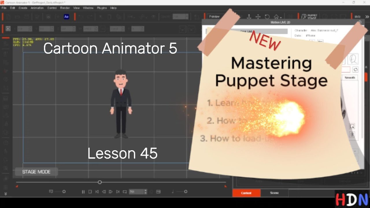 Изучите Cartoon Animator 5 (Урок 45) МАСТЕРА КУКЛЫ Полное руководство НОВАЯ ФУНКЦИЯ для CTA5.3