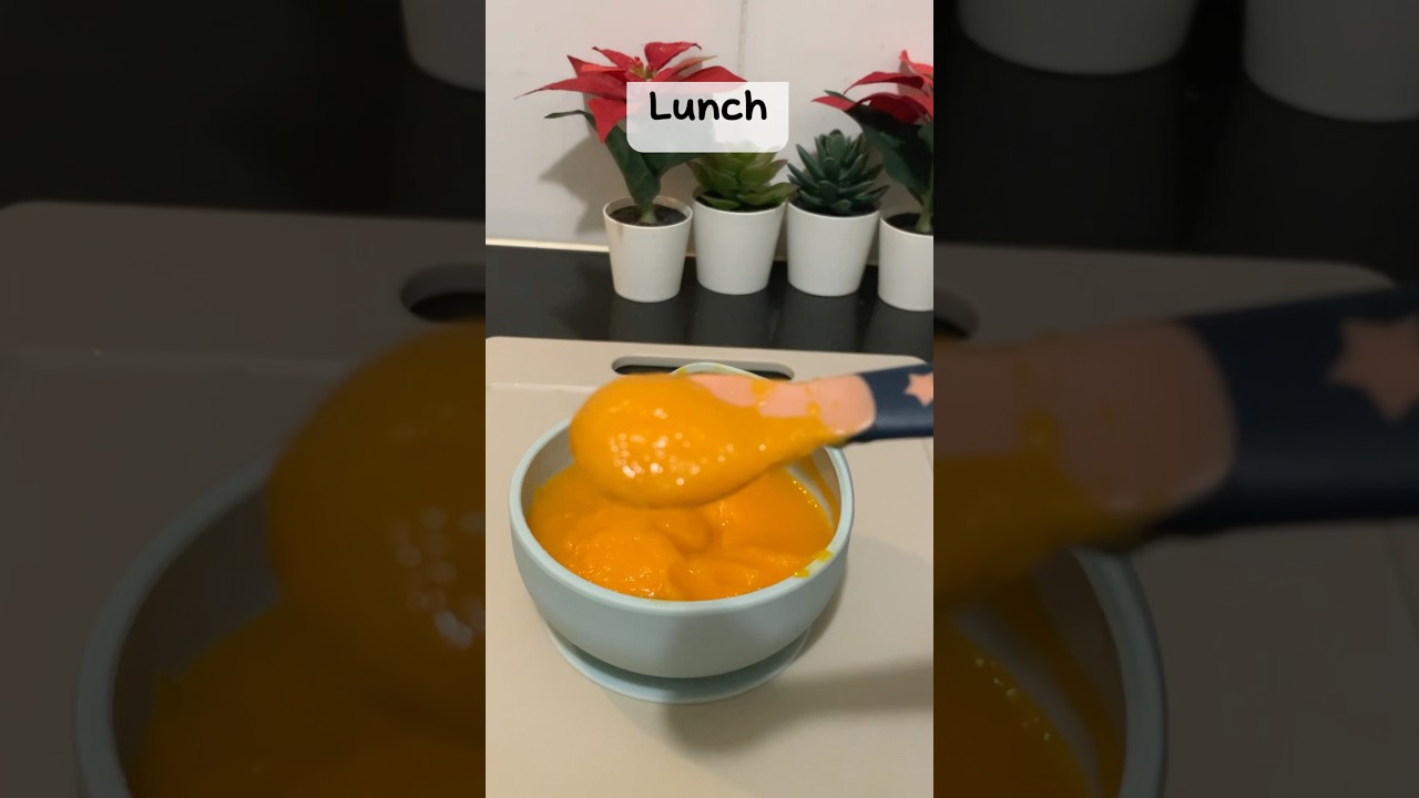 What my 8 Month old eats in a day🥣 #babyshorts #babyfood #healthybaby