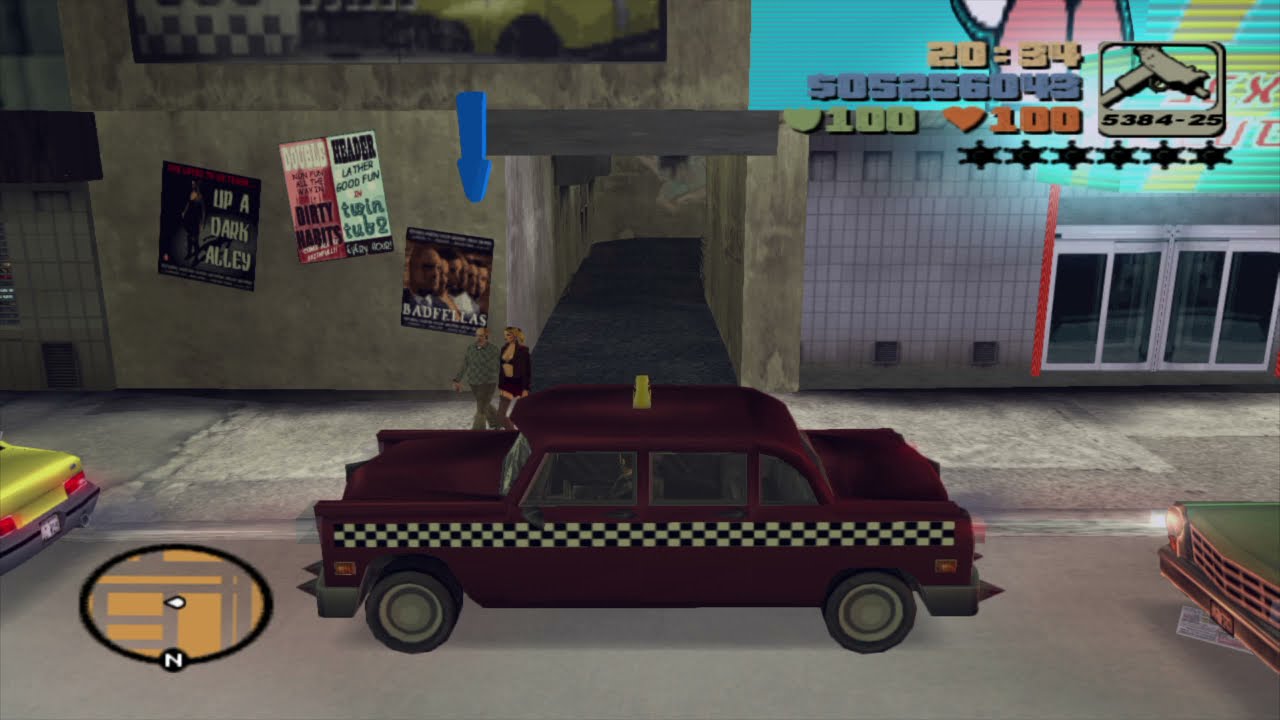 Gta 3 - Cutting the Grass - Using The Borgnine Taxi