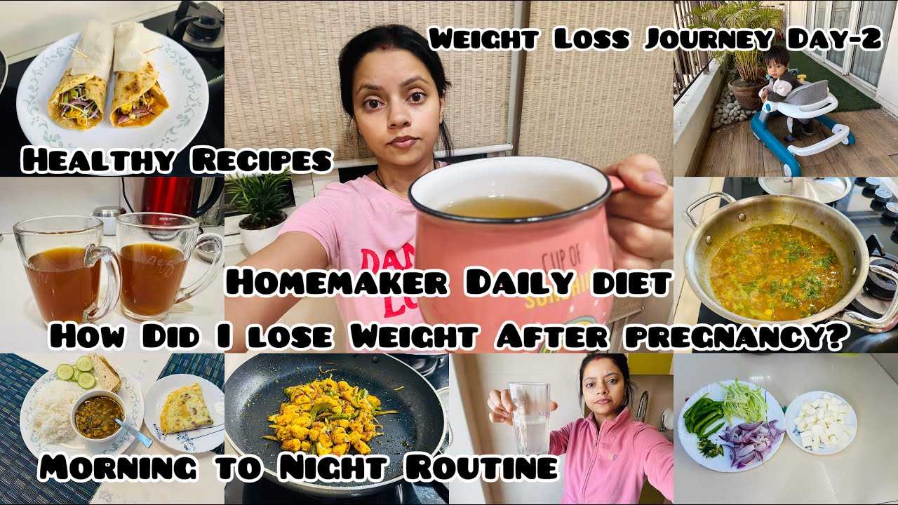 Day-2👉🏻My Weight Loss Routine After Pregnancy,🧏🏻‍♀️Easiest Life with Easy Diet || NehaNavnit