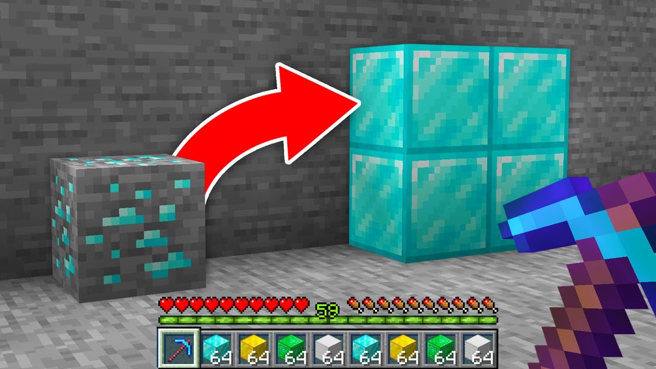 Minecraft, But All Ores Are Blocks...