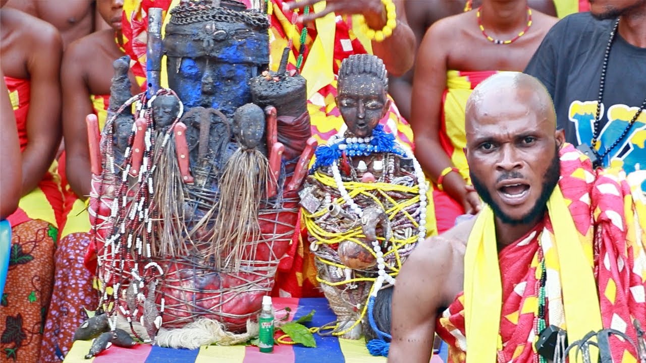 Inside The Shrine Of  The Great Torgbui Esedegadzi In Klikor Volta Region Of Ghana.