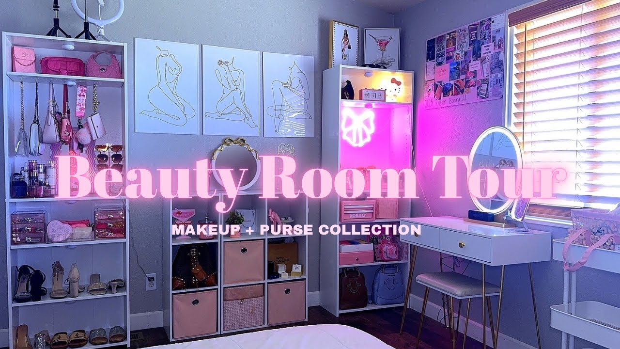 My Beauty Room Tour 💖 | Makeup, Purses & Accessories✨