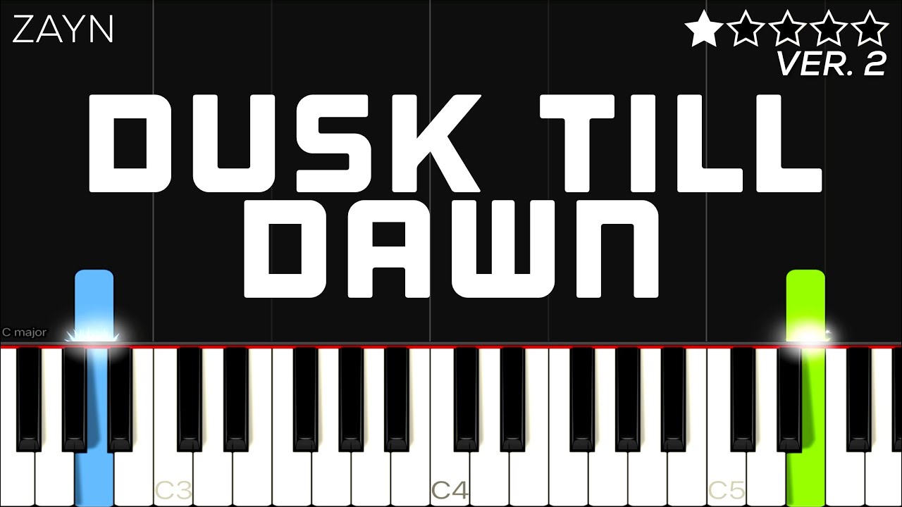 ZAYN - Dusk Till Dawn ft. Sia | EASY Piano Tutorial