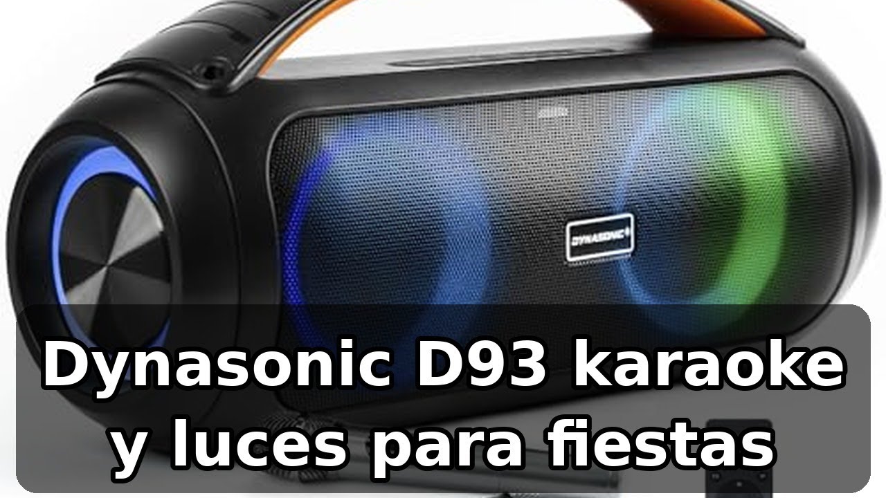 Review honesta de la DYNASONIC D93: altavoz Bluetooth portátil con karaoke y luces