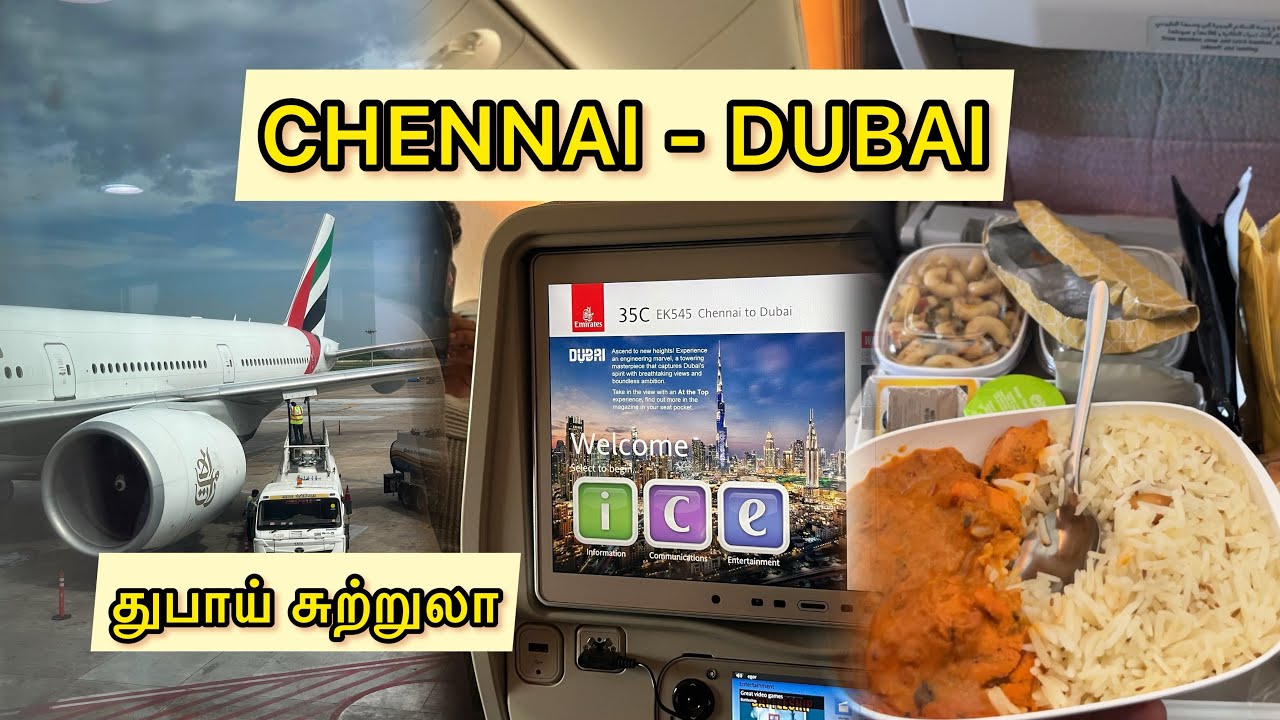 Emirates Flight and Food Experience ❤️🔥Chennai to Dubai🇦🇪 - துபாய் சுற்றுலா