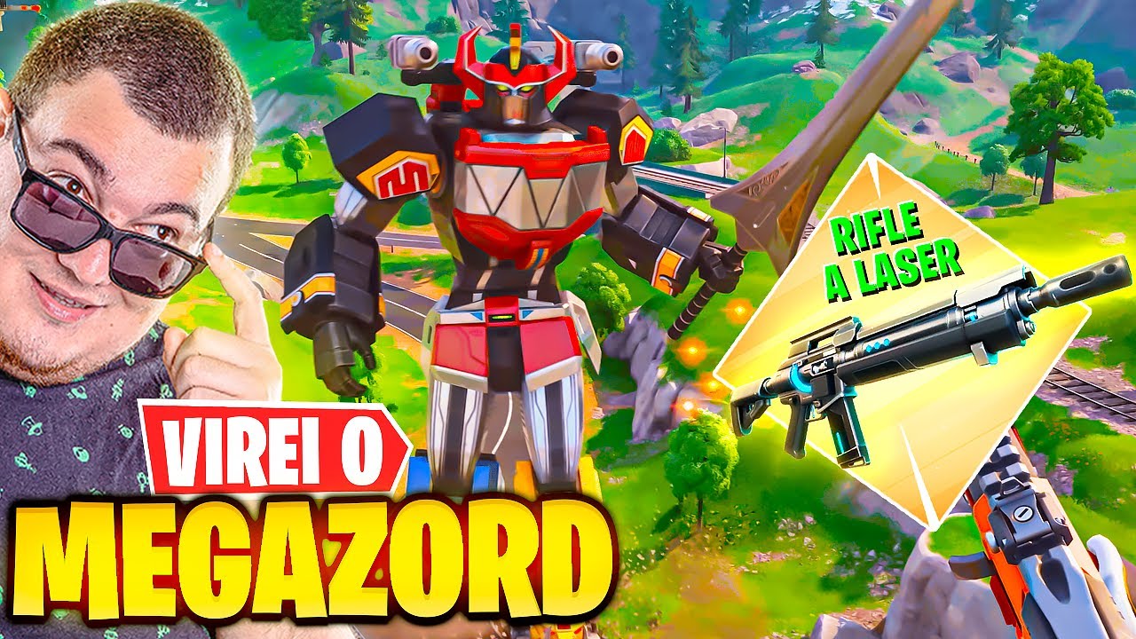 🚨 MEGAZORD + RIFLE A LASER = COMBO APEL&Atilde;O no FORTNITE! 😱